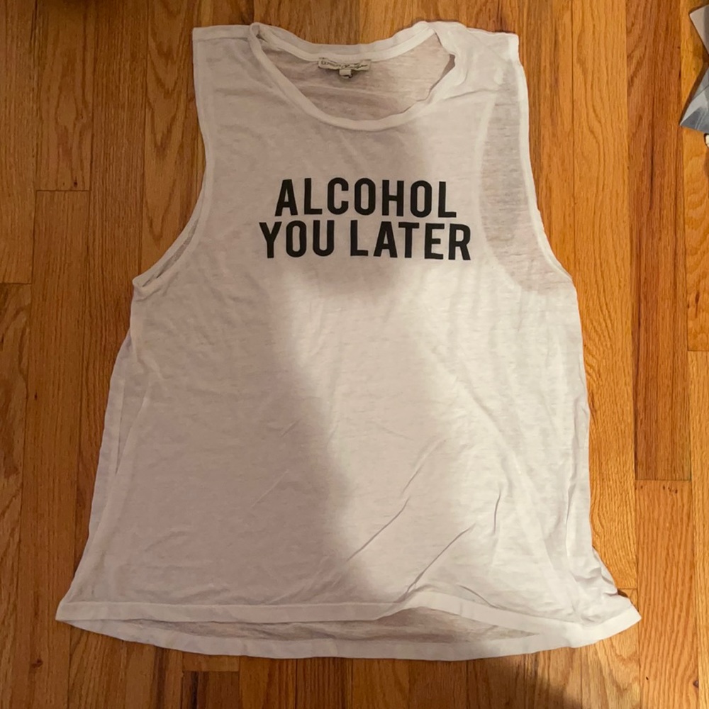 Express one eleven “alcohol you later” tank top